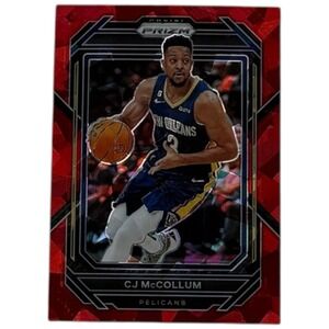 2022-23 CJ McCollum Panini Prizm Basketball Red Cracked Ice #202 Pelicans